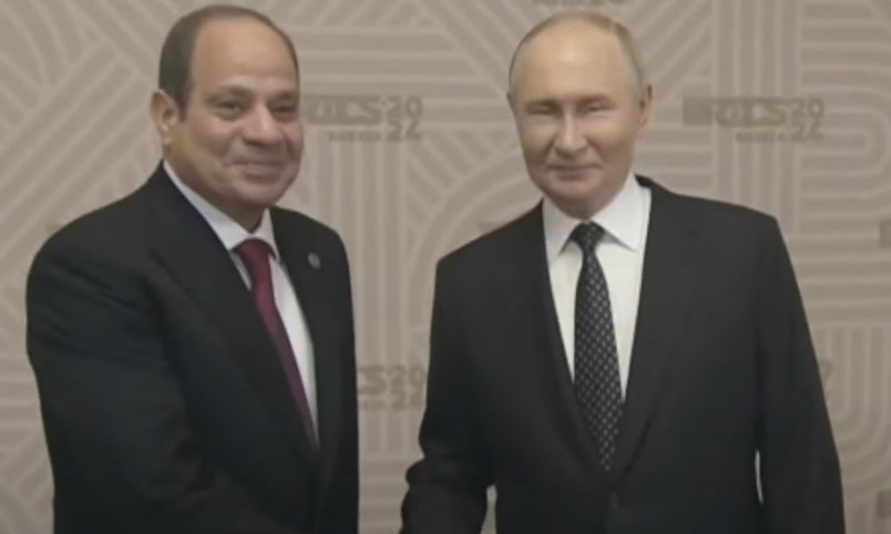 بوتين يستقبل الرئيس السيسي في مقر انعقاد قمة تجمع دول بريكس