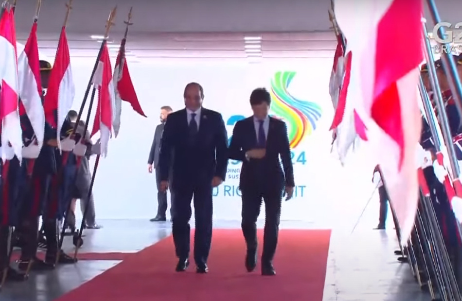 الرئيس السيسى يصل مقر انعقاد قمة العشرين فى البرازيل