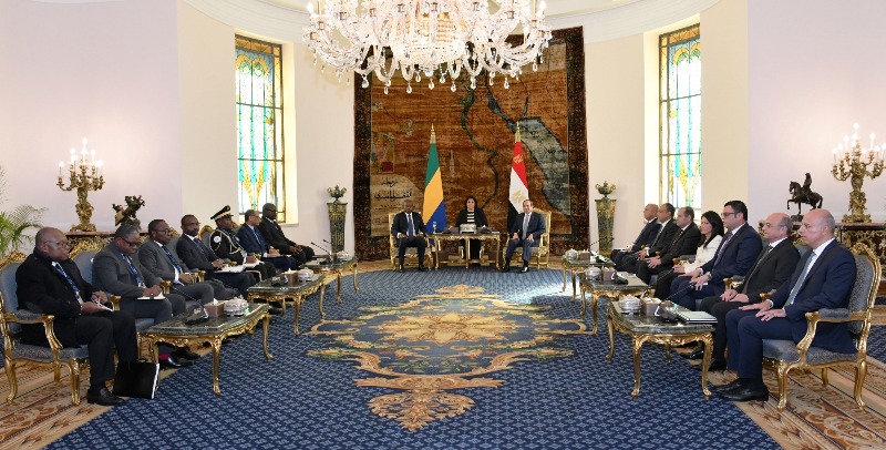 نص كلمة الرئيس السيسي خلال المؤتمر الصحفي المشترك مع نظيره الجابوني