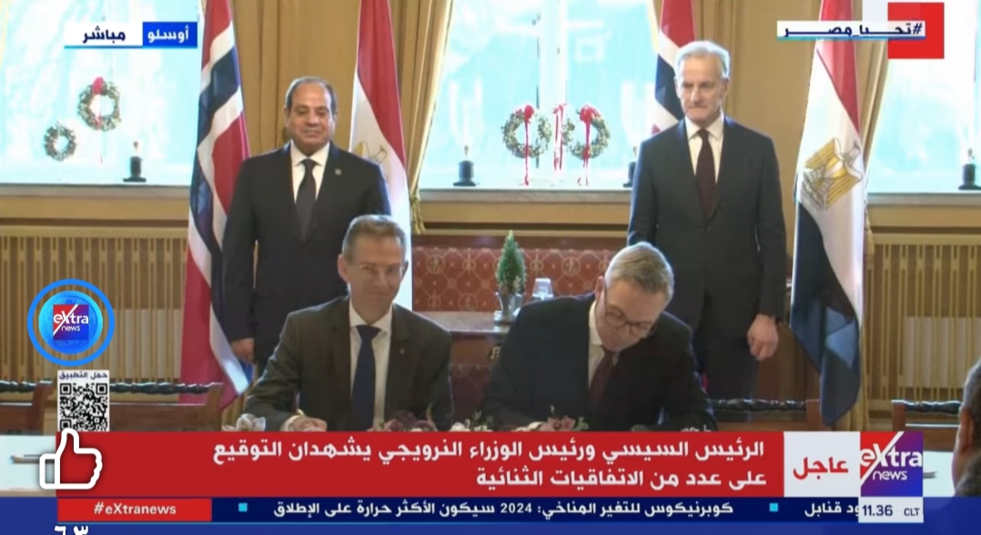 القضية الفلسطينية على رأس  مباحثات الرئيس السيسي ورئيس وزراء النرويج