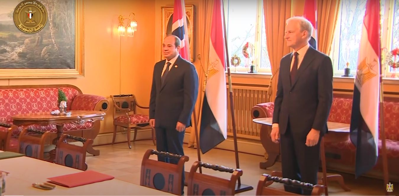 الرئيس السيسي يرحب بالتعاون مع النرويج في مجال إنتاج الهيدروجين الأخضر