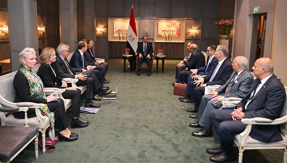 الرئيس السيسي يلتقي رئيسي شركتي “إمباور” و”جولار” والوكالة النرويجية للتعاون التنموي الرئيس السيسي يلتقي رئيسي شركتي “إمباور” و”جولار” والوكالة النرويجية للتعاون التنموي