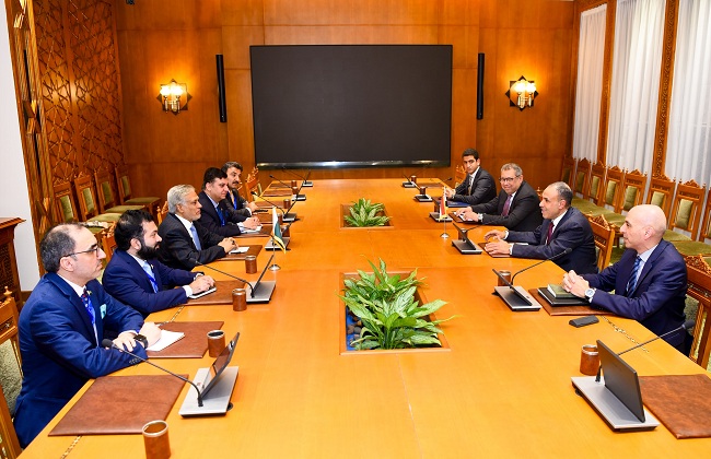 وزير الخارجية يلتقي بنائب رئيس وزراء باكستان