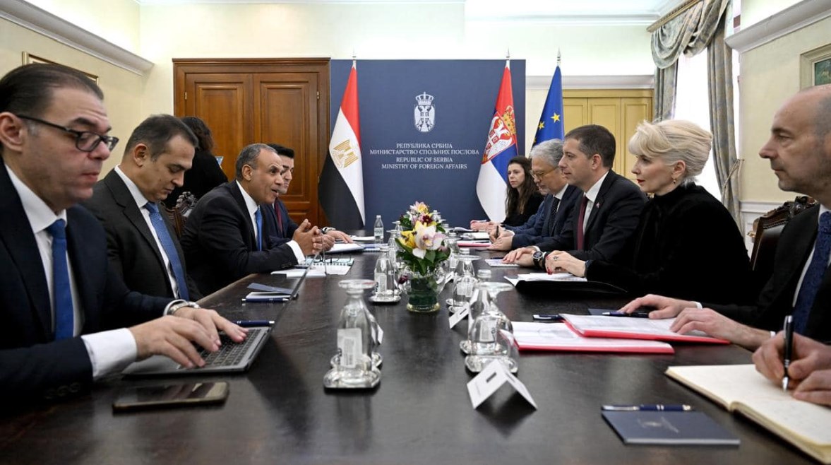 وزير الخارجية: تعزيز التعاون مع صربيا في العديد من المجالات وزيادة الاستثمارات المتبادلة