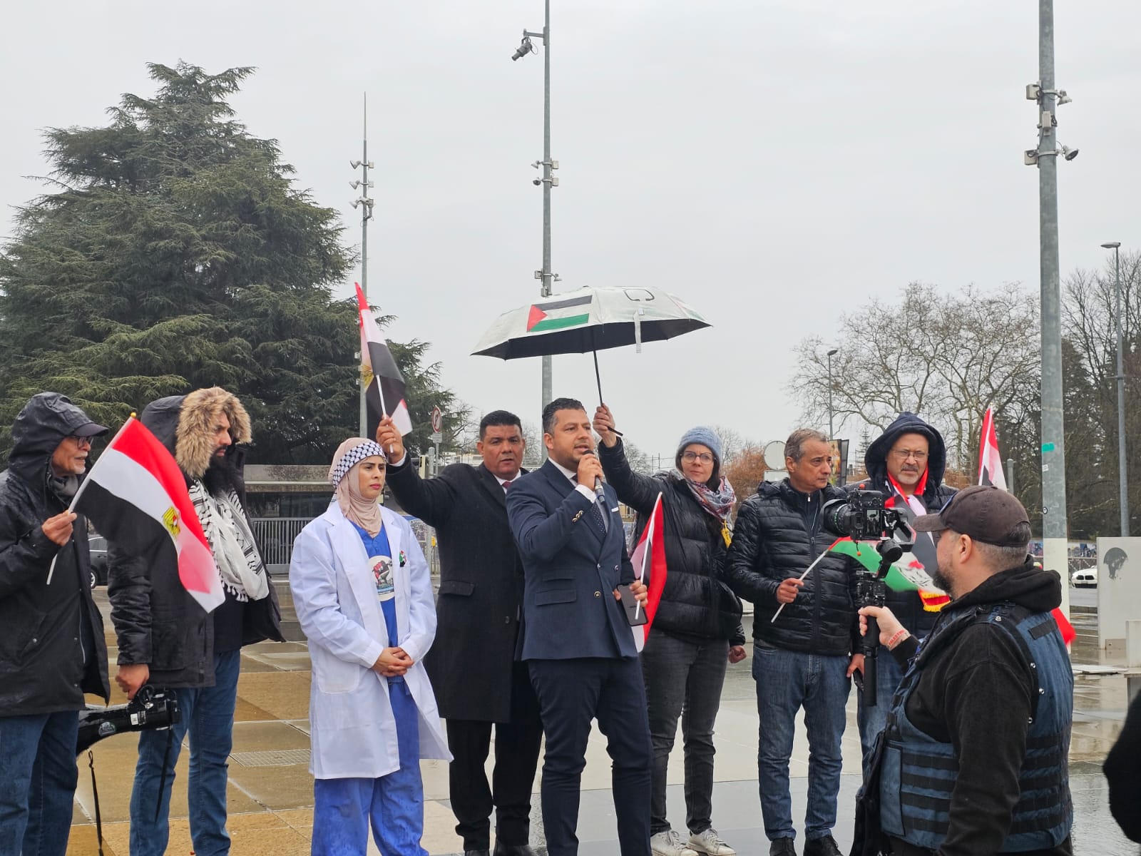 وقفة تضامنية بساحة الأمم المتحدة لدعم موقف مصر برفض تهجير الفلسطينيين