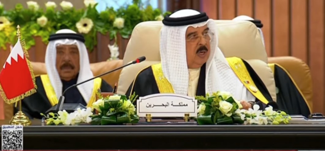 ملك البحرين: التمسك بالسلام هو الضمان لحقوق الشعب الفلسطيني