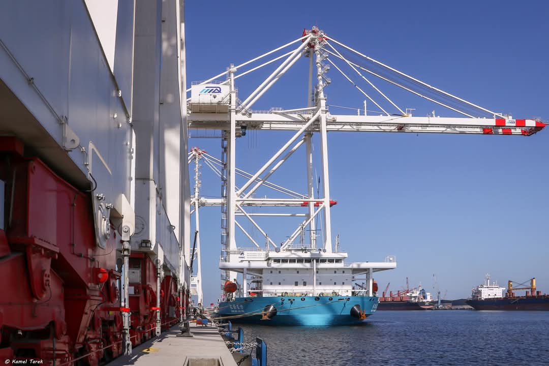 عاجل| ميناء دمياط يستقبل دفعة جديدة من أوناش الرصيف العملاقة لمحطة الحاويات ” تحيا مصر 1″