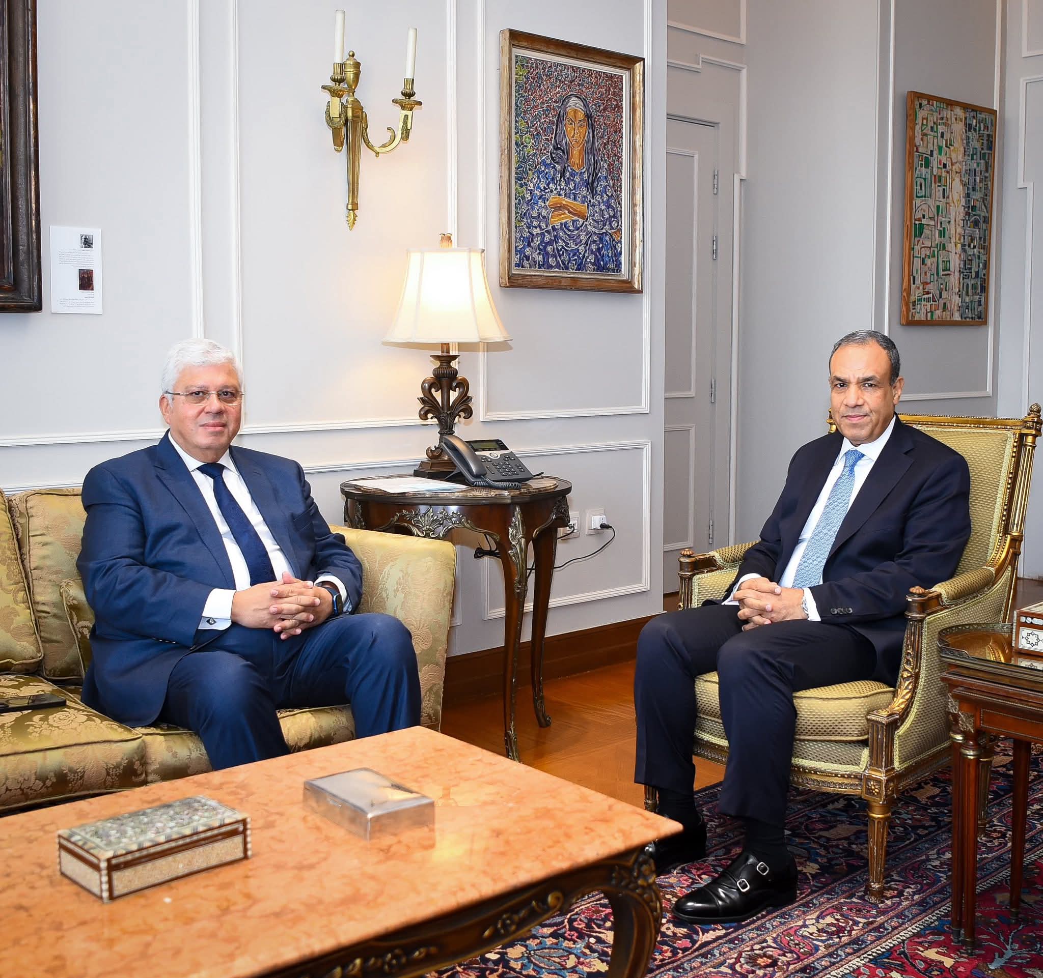 وزير الخارجية والهجرة يستقبل وزير التعليم العالى والبحث العلمى