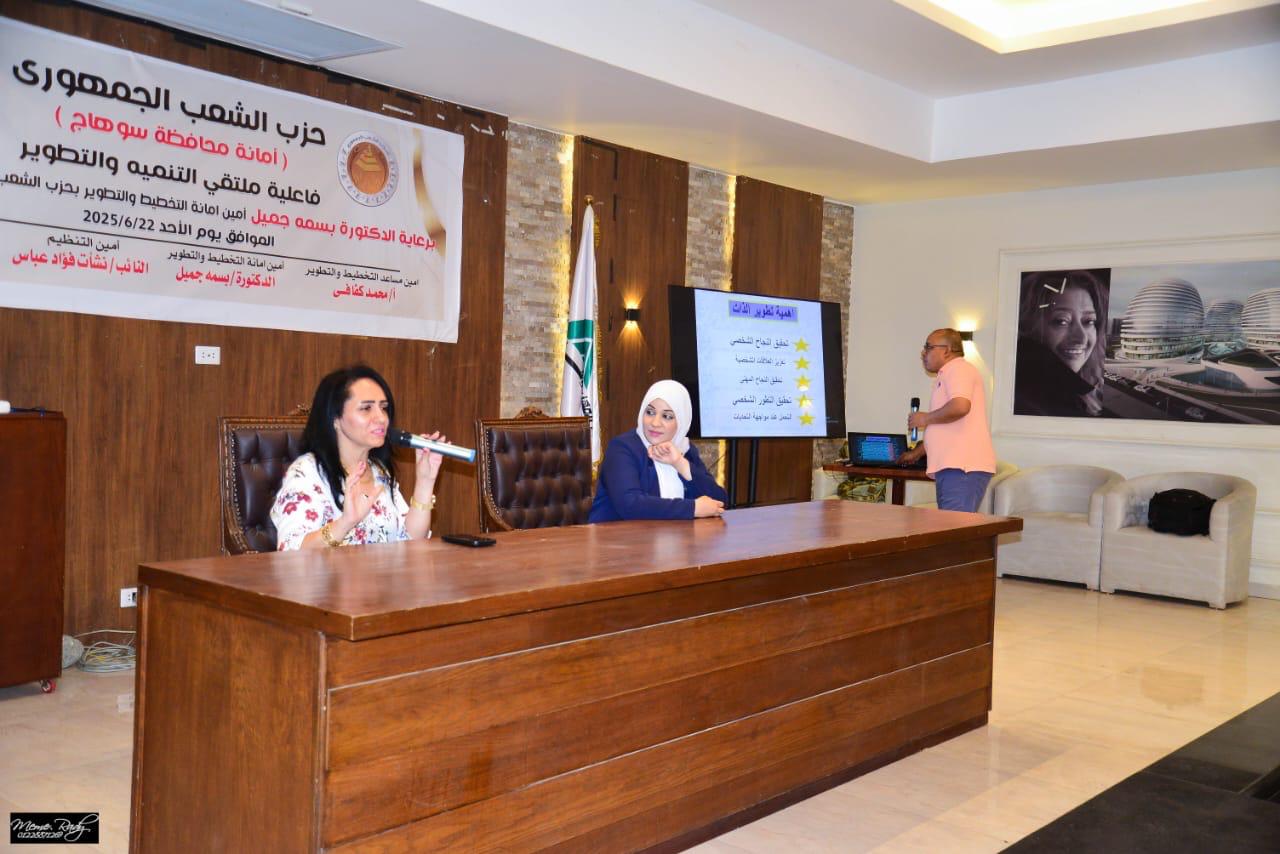 بسمة جميل : تنظم ملتقى “التنمية والتطوير” من أجل تأهيل الشباب لسوق العمل بسوهاج بسمة جميل : تنظم ملتقى “التنمية والتطوير” من أجل تأهيل الشباب لسوق العمل بسوهاج