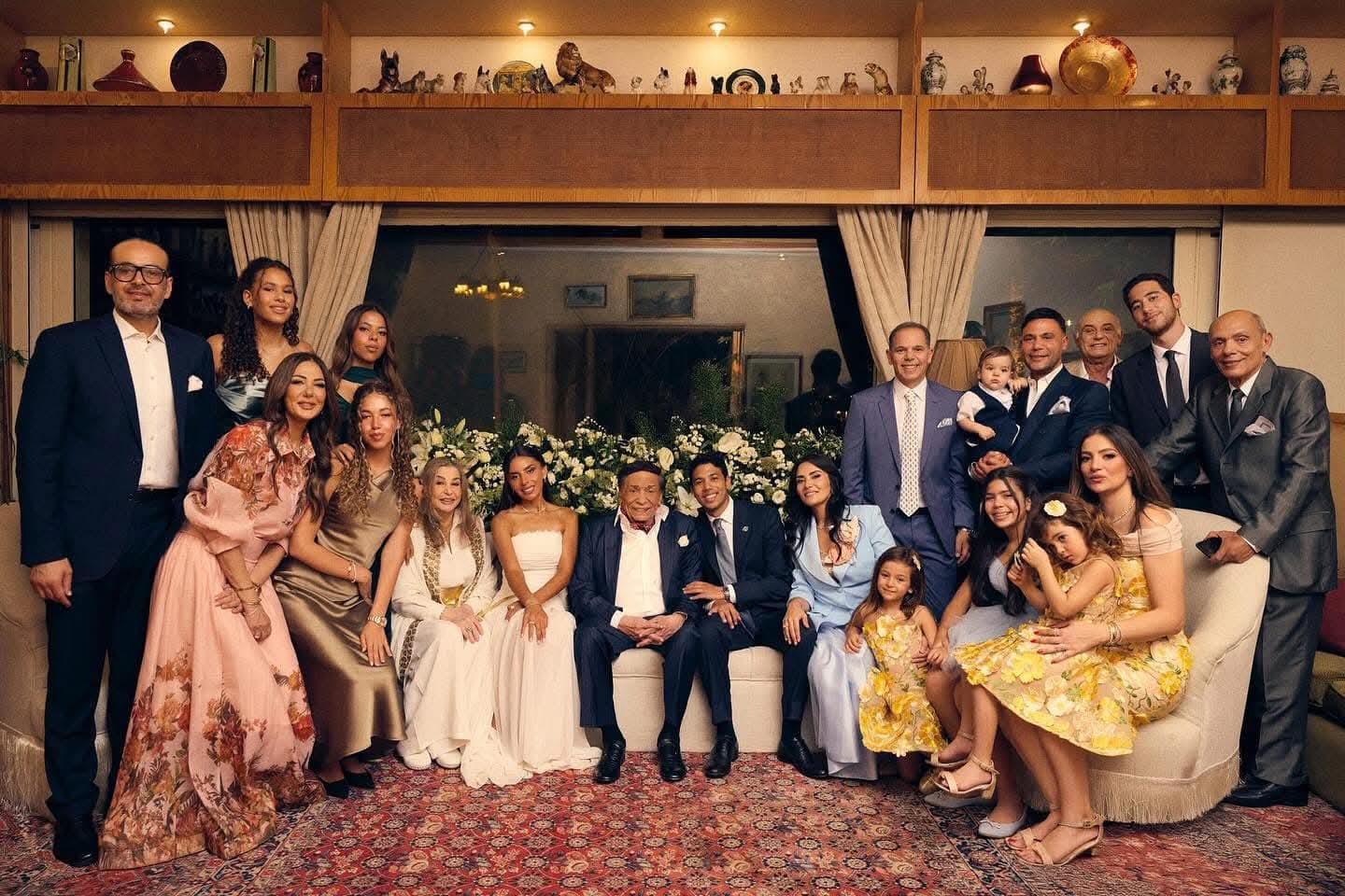 ظهور خاص للزعيم عادل إمام في حفل حفيده بعد غياب طويل