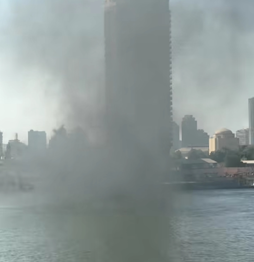 عاجل..حريق بفندق نايل تاور