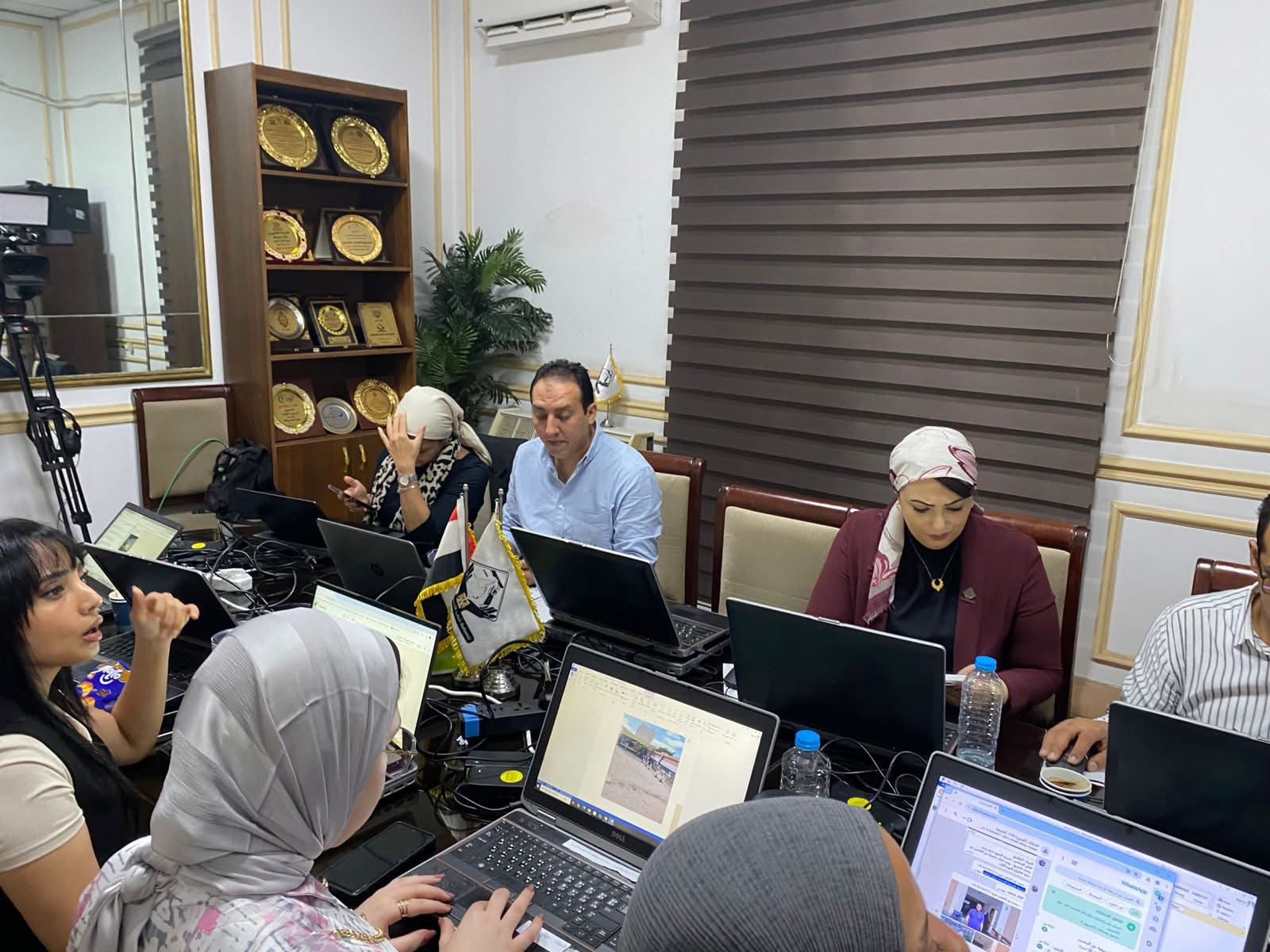 غرفة عمليات تنسيقية شباب الأحزاب والسياسيين تتابع انتخابات مجلس الشيوخ