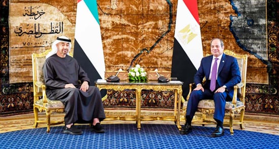 الرئيس السيسى ونظيره الإماراتى يرحبان بمبادرة دونالد ترامب لوقف الحرب فى غزة الرئيس السيسى ونظيره الإماراتى يرحبان بمبادرة دونالد ترامب لوقف الحرب فى غزة