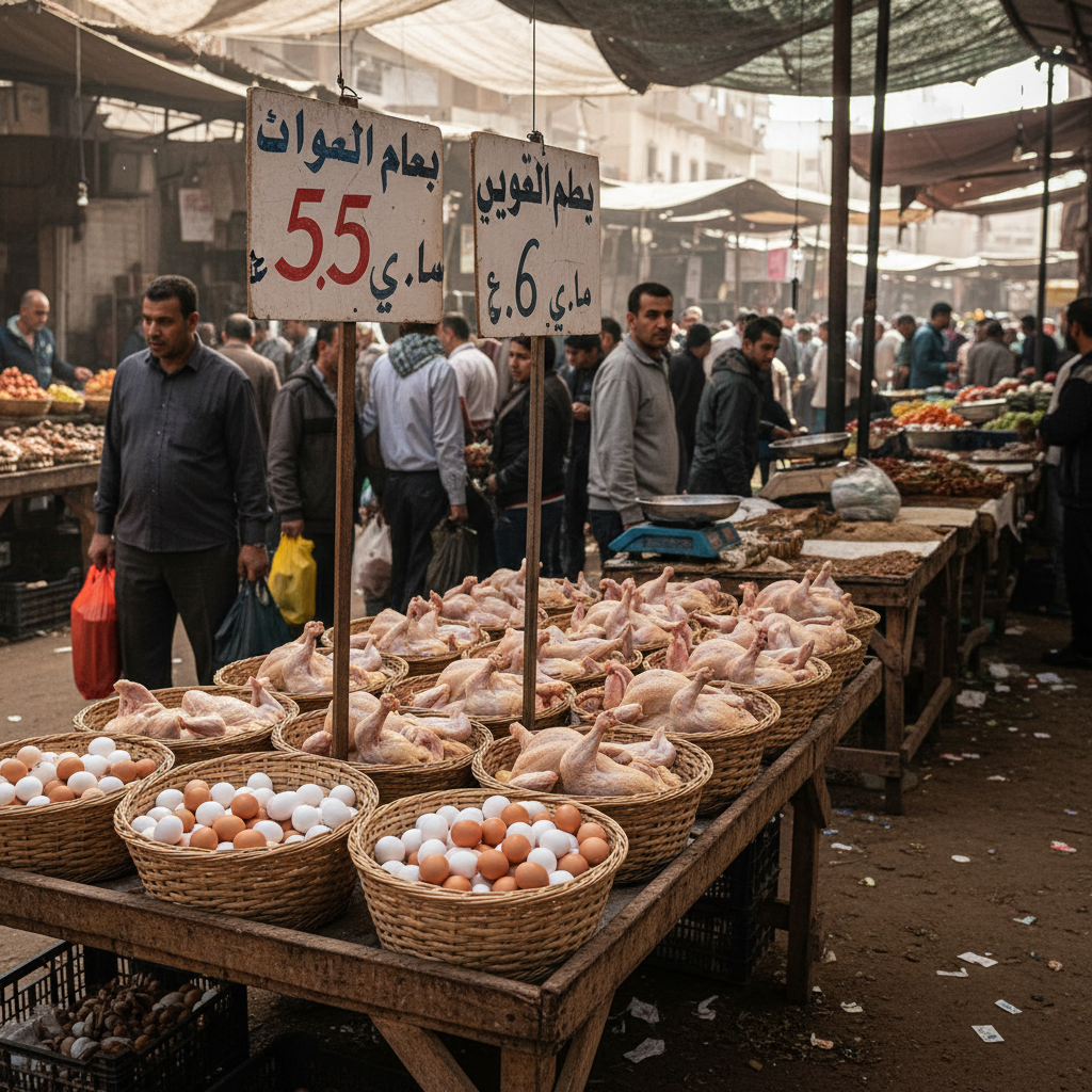 أسعار الفراخ والبيض اليوم الأحد 15-2-2026 في الأسواق أسعار الفراخ والبيض اليوم الأحد 15-2-2026 في الأسواق
