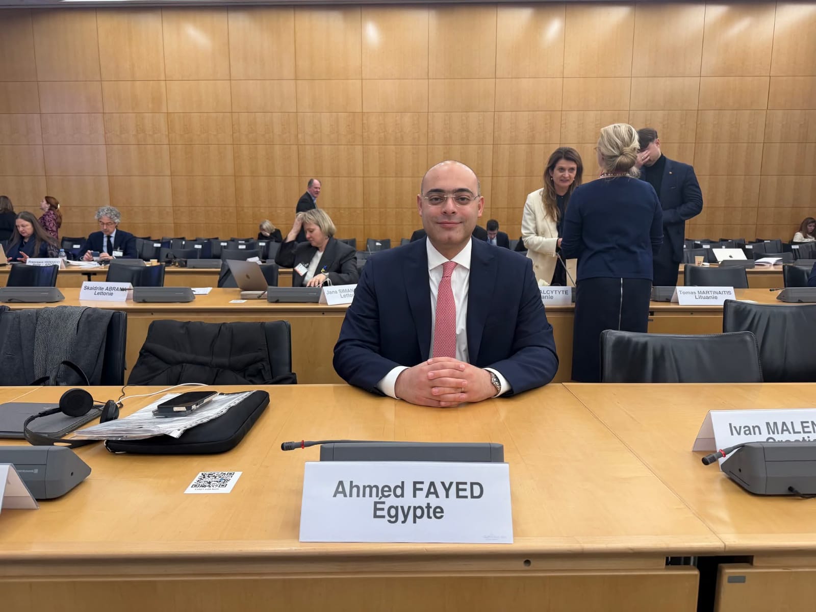 النائب أحمد علاء فايد يشارك في الاجتماع السنوي للشبكة البرلمانية لمنظمة التعاون الاقتصادي والتنمية بباريس