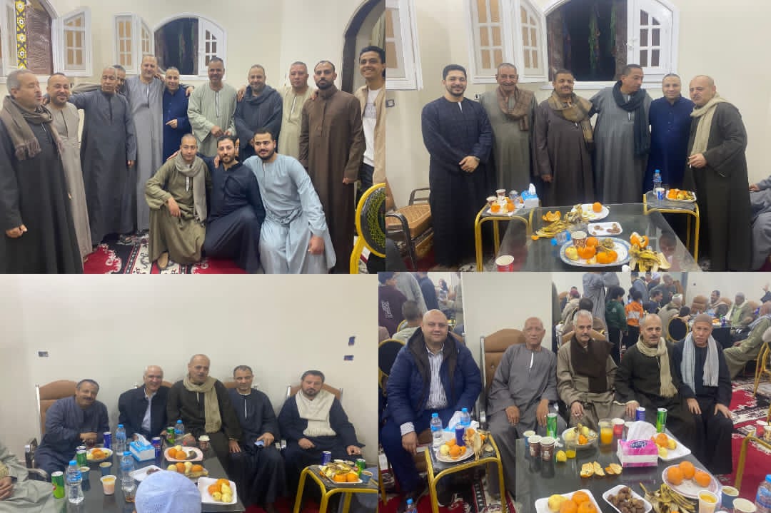 إفطار المحبة في الصف.. عائلة سلام تجمع كبار عائلات الجزيرة الشقراء على مائدة واحدة في رمضان