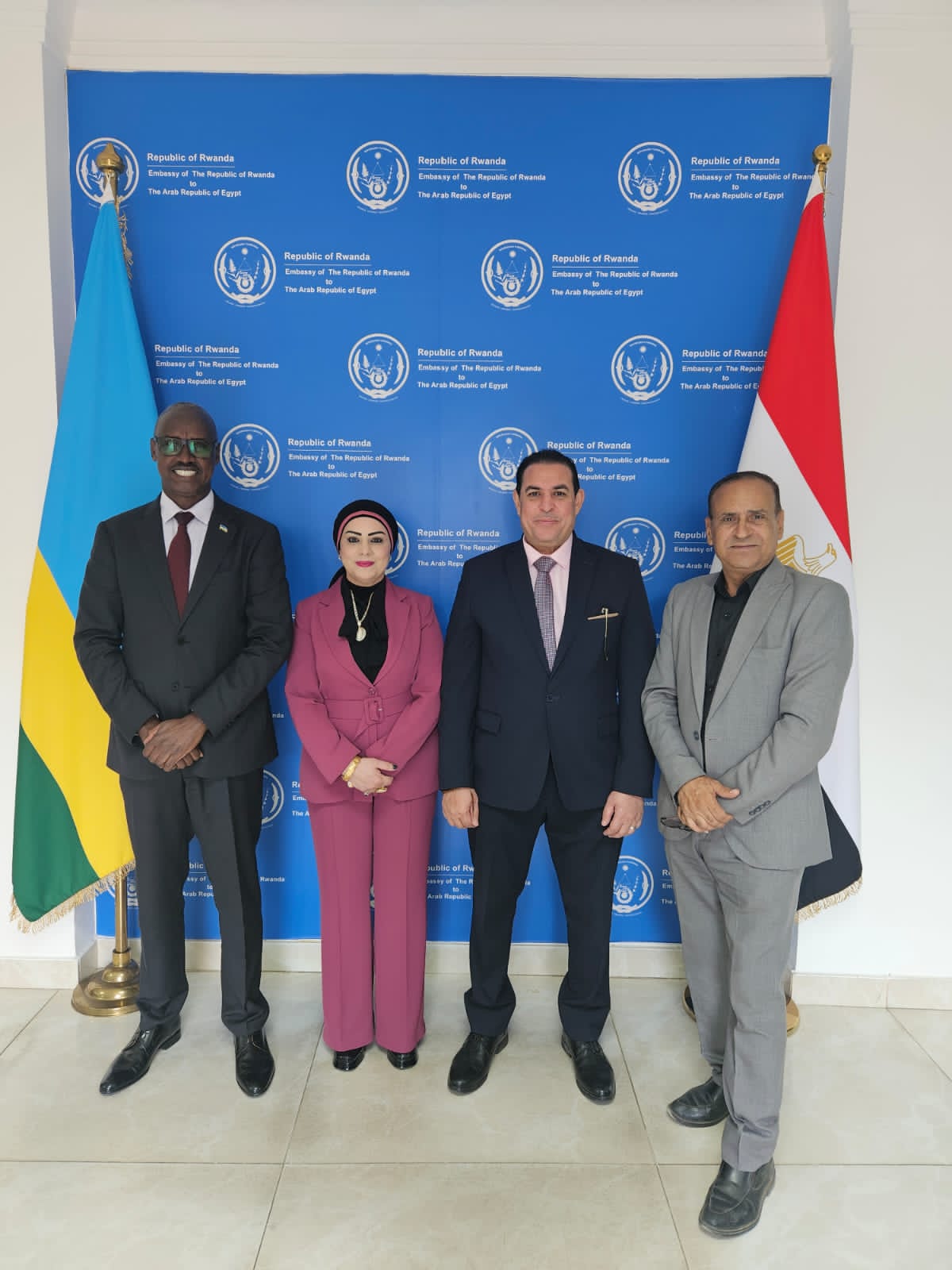 منصور المغربي والنائبة جيهان شاهين يزوران سفارة رواندا.. والسفير دان مونيوزا يؤكد عمق العلاقات بين الشعبين