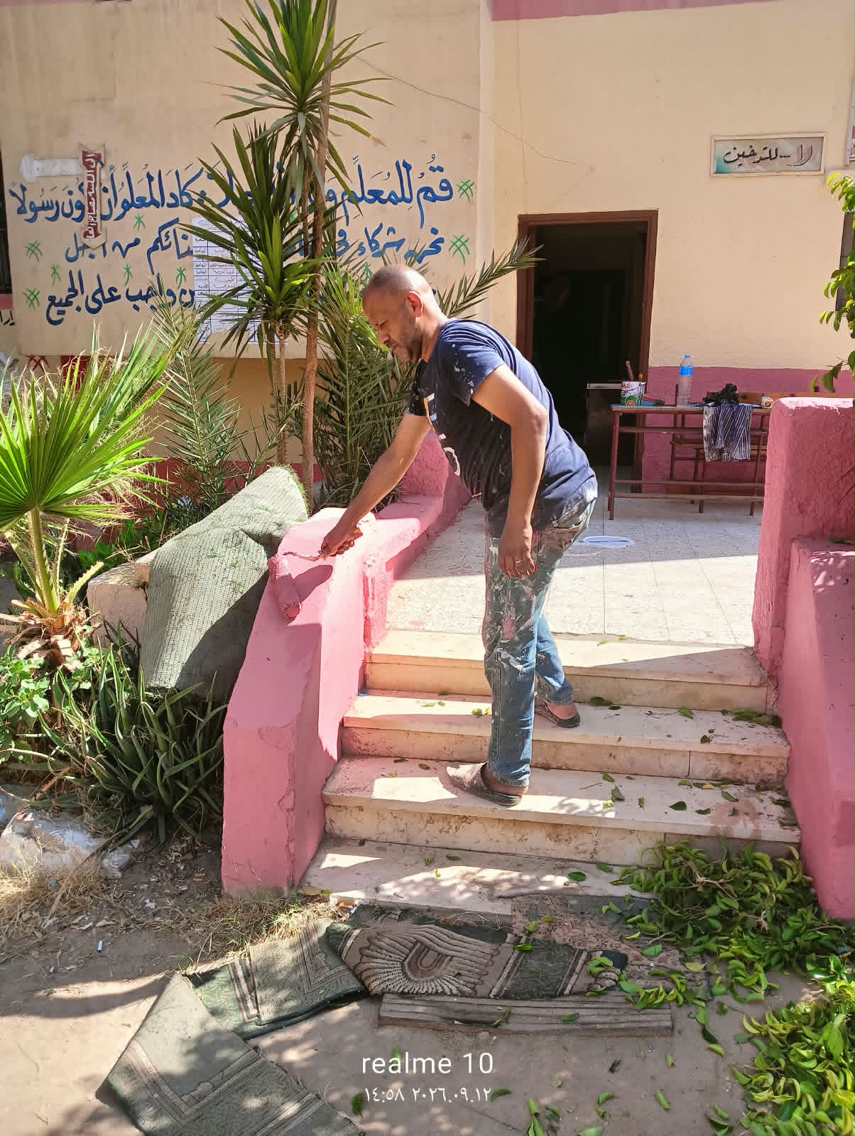 الجبهة الوطنية بالقليوبية ينهي صيانة وتأهيل مدرسة قها الثانوية استعدداً للعام الدراسي الجديد